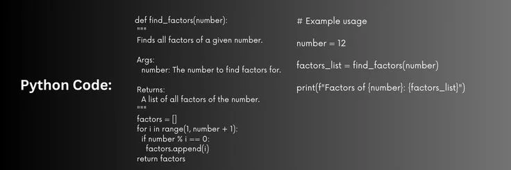 Print-all-factors-of-number-python-code
