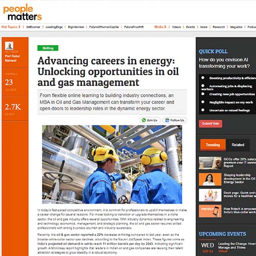 Advancing careers in energy Unlocking opportunities in oil and gas management